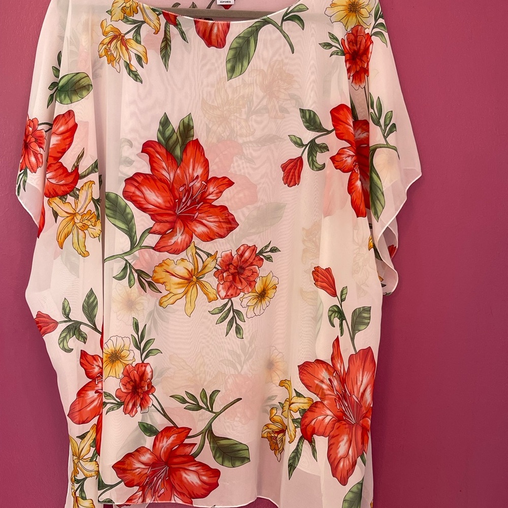 Floral Chiffon Women's Top